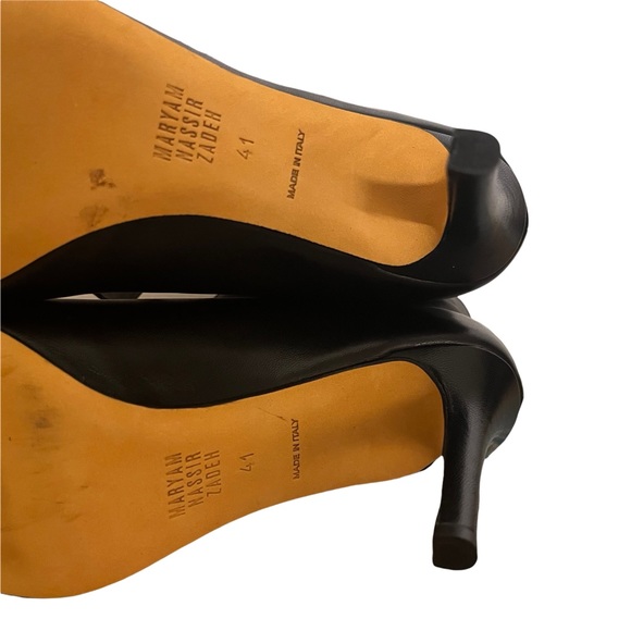 RARE MNZ Maryam Nassir Zadeh Kierra Boots size 41 (US 11) black calfskin - Picture 16 of 16